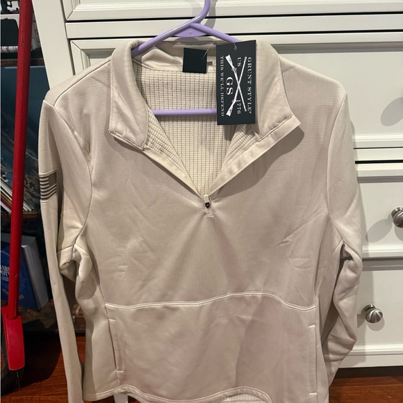 Grunt Style Tops - Grunt Style Cream Quarter-Zip Pullover